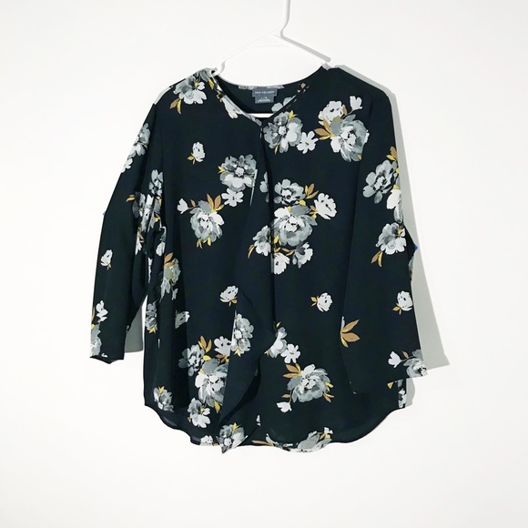 Van Heusen Tops - Black Floral Blouse
